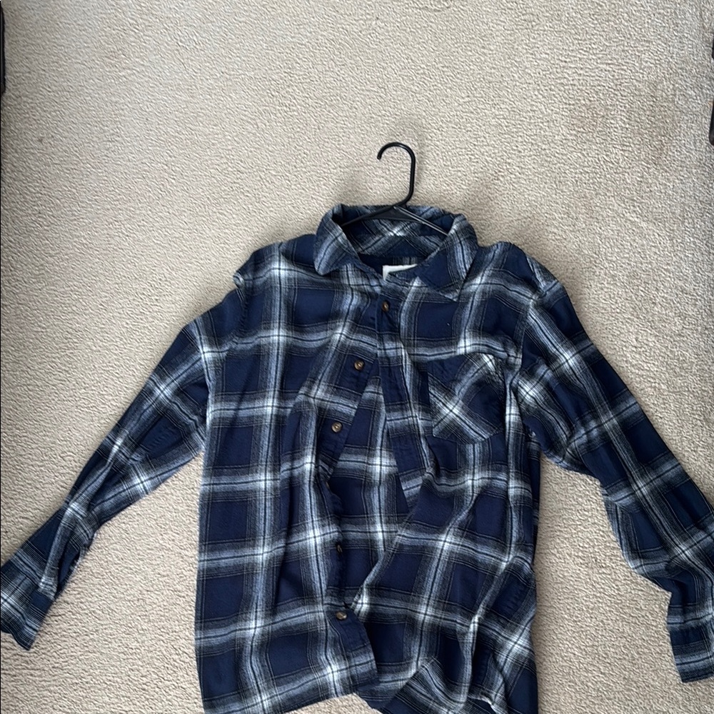 Blue Plaid Shirt
